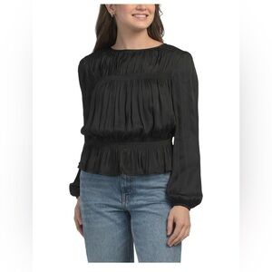 GREIGE Elegant
Pleated Black Women's blouse